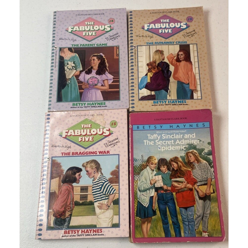 The Fabulous Five Betsy Haynes Vintage Paperback Books 7th Grade Girls Lot of 4